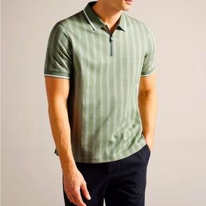 Ted Baker Icken Jaquard Zip Polo